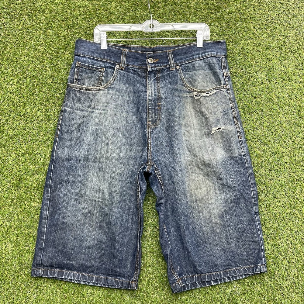 Vintage Rocawear Jean Shorts Mens 36 Y2K Baggy Loose 90s Oversized Skater Grunge